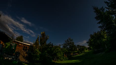 Lapso-De-Tiempo-Del-Cielo-Estrellado-En-Luna-Llena