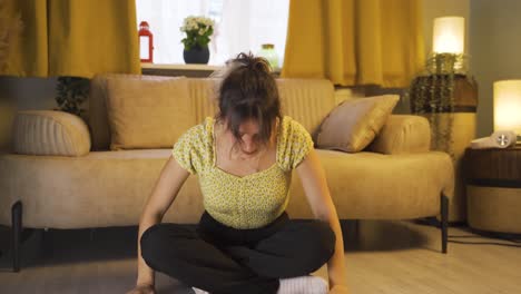 Young-woman-having-a-nervous-breakdown-by-the-wall.