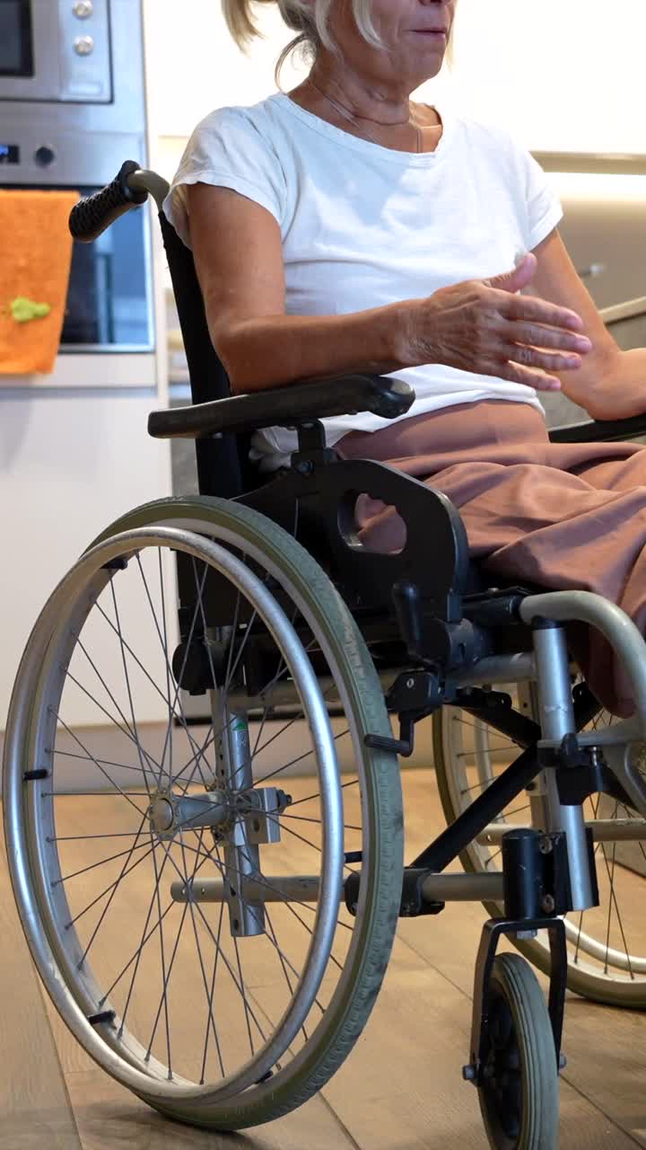 Foot Massage for Elderly Woman in Wheelchair
