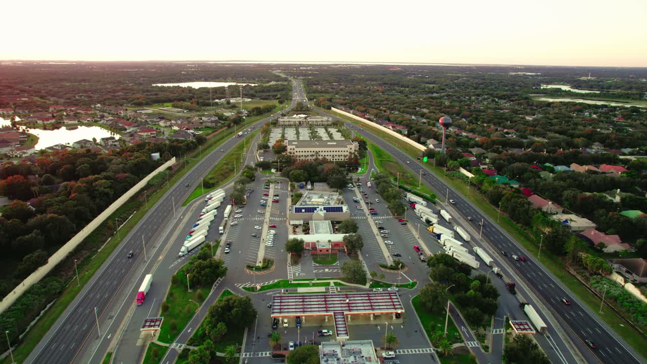 fotografía aérea de la plaza de servicio de orlando, florida