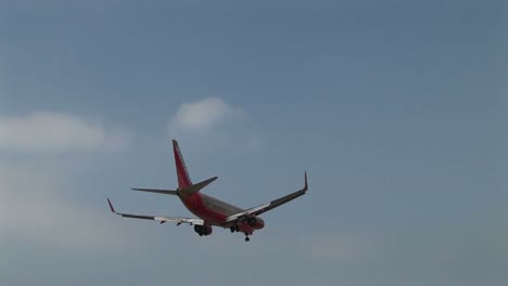 A-Southwest-jet-airplane-lands-on-an-airport-runway