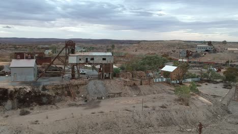 flying past the junction mine headframe