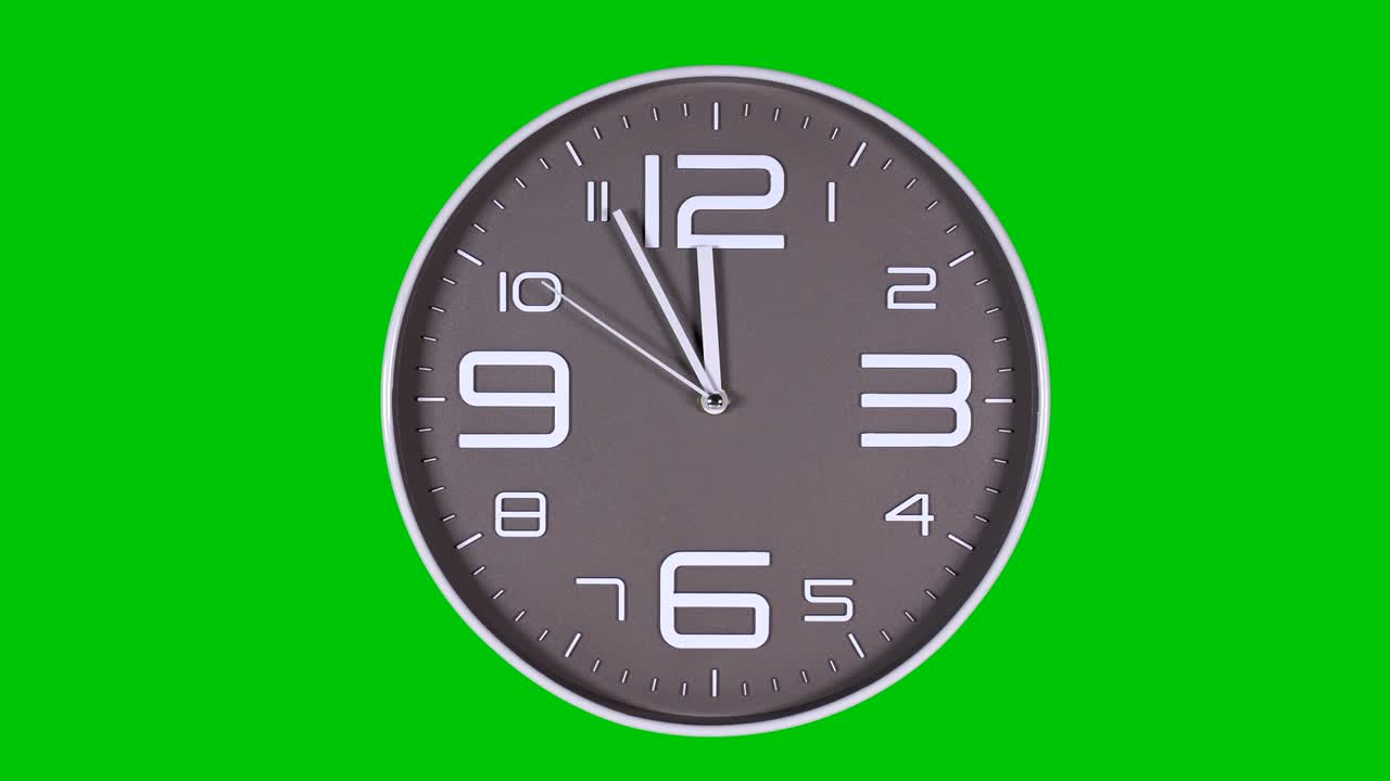 Wall clock on a green background