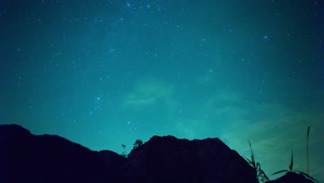 starry night over mountains