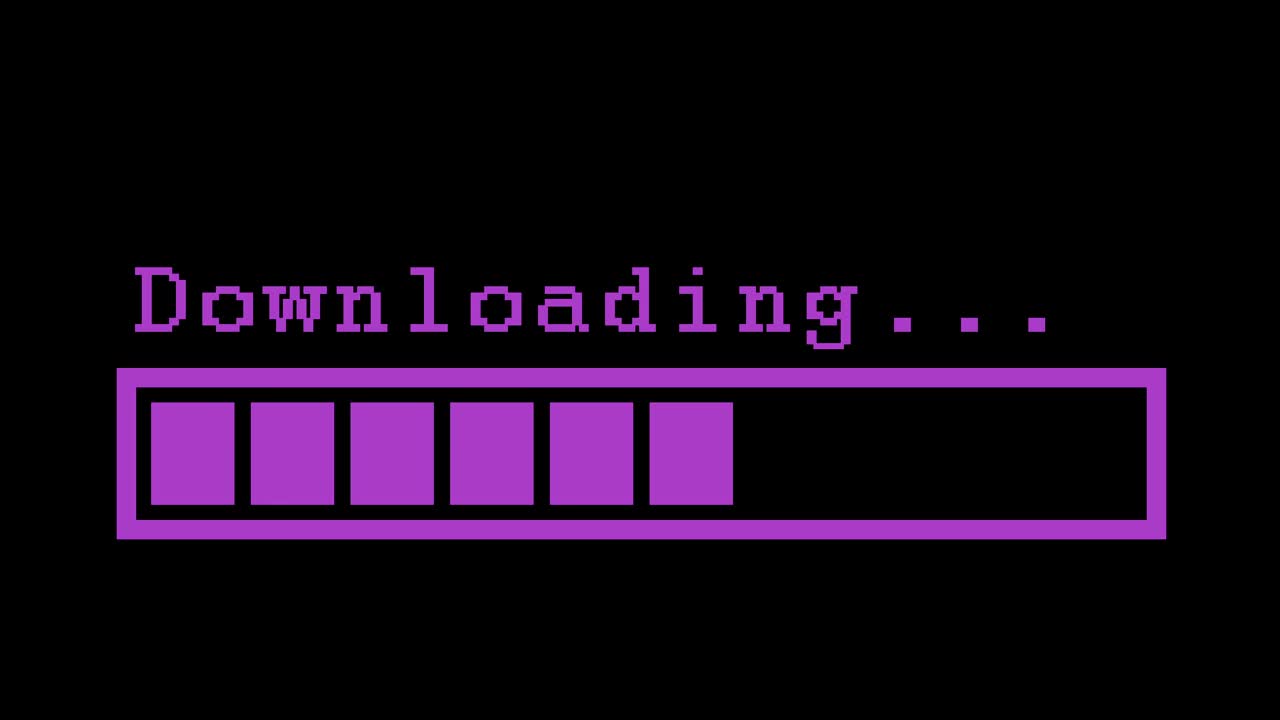 downloading infographic with progress bar blue