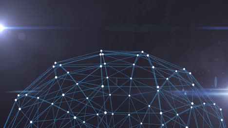 animation of digital network of connections forming globe