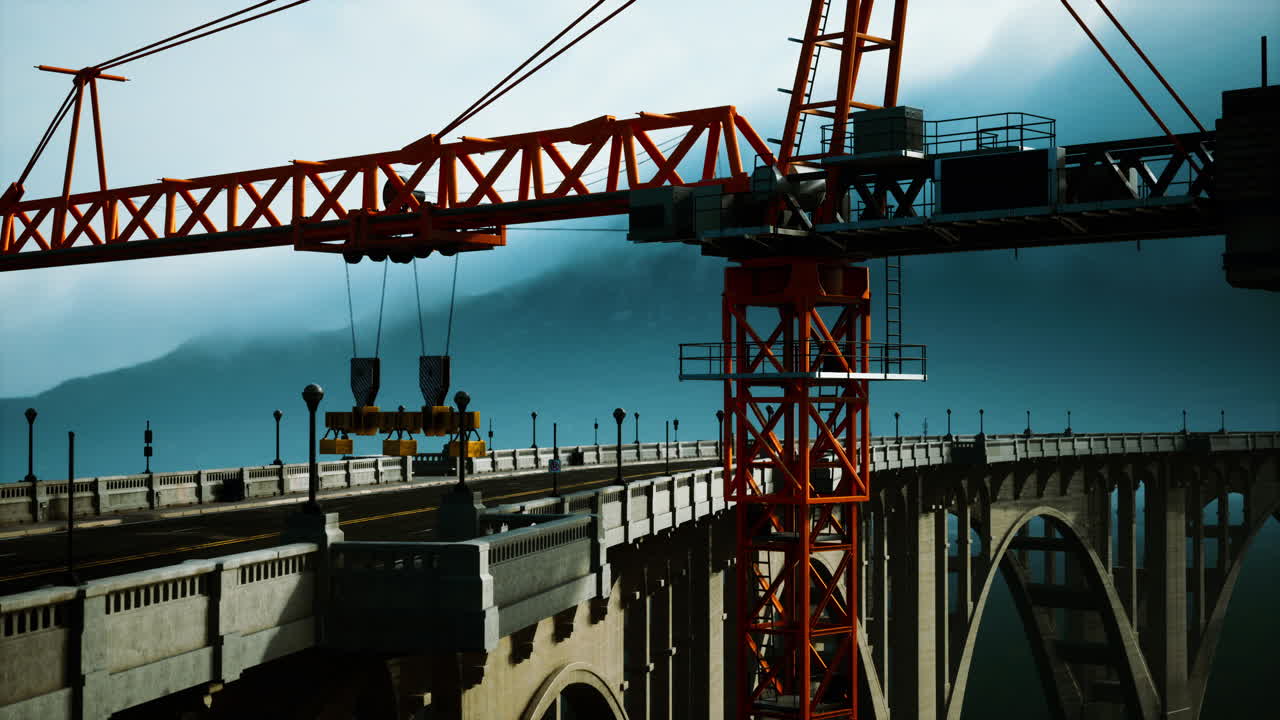 дорожный мост в стадии строительства