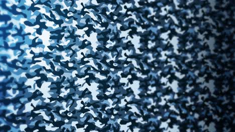blauw camouflage patroon achtergrond. militair uniform concept. abstracte lijn en golf textuur. loop animatie.