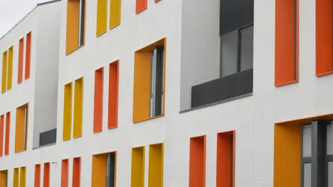 colorful modern apartment building facade