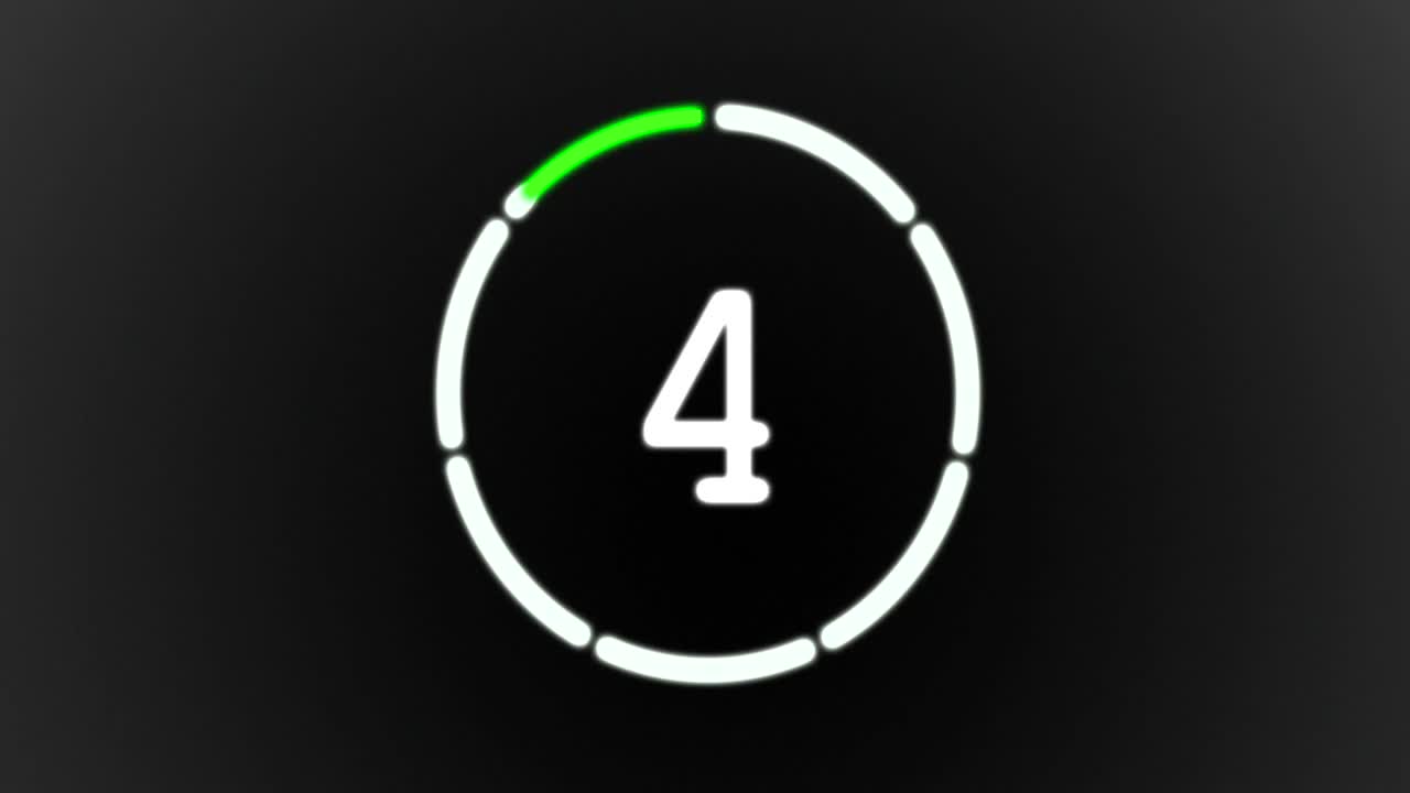 Digital generated video of countdown timer