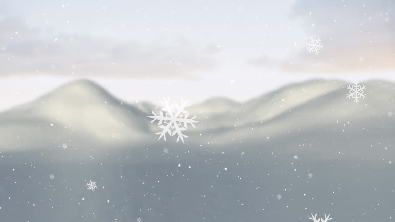 크리스마스 겨울 풍경 배경 에 내리는 눈 의 애니메이션