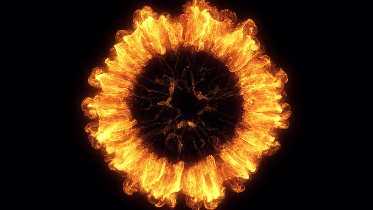 Dynamic Fire Ring Expanding and Dissipating Effect
