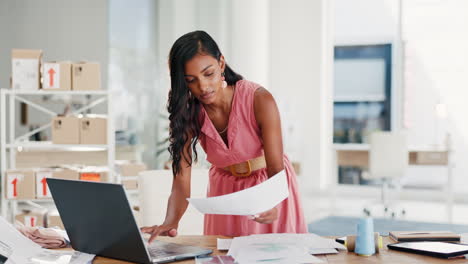 fashion designer woman with paper