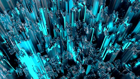 4K Futuristic Multi Core Processing Concept.