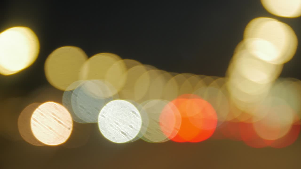 luces nocturnas círculos borrosos