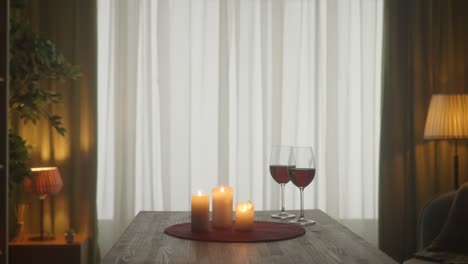 Romantic Evening Dinner by the Window