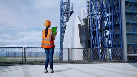 monitoreo de la plataforma de lanzamiento de cohetes spacex por ingeniero