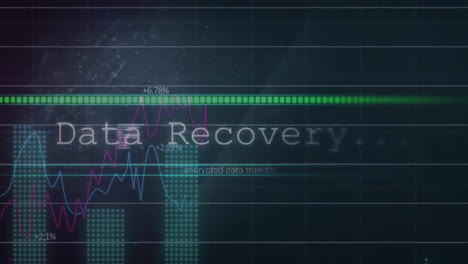 Animación-Del-Procesamiento-De-Texto-Y-Datos-Sobre-Cuadrícula-Sobre-Fondo-Oscuro