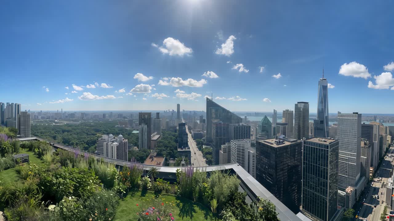 Panoramic View of a Modern Cityscape