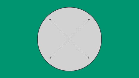 cross arrow in circle