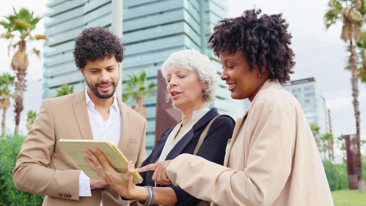 Business team collaborating on a project