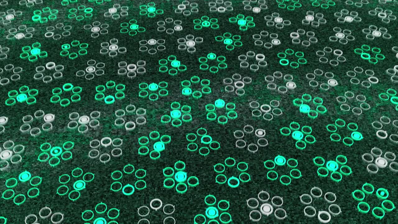 patrón geométrico abstracto de círculos y hexágonos