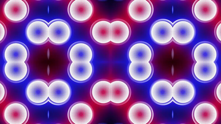 Abstract Geometric LED Light Pattern