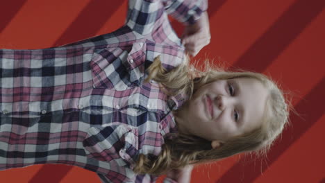 girl in plaid shirt