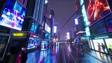 cyberpunk city at night