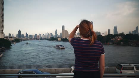 chao phraya sky park in bangkok, thailand