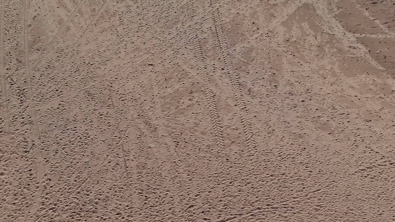 Aerial view of the sandy landscape in Morocco during daytime