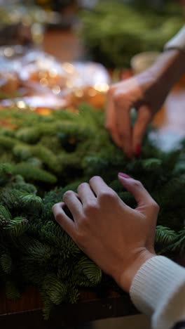 making a christmas wreath