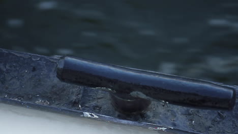 boat dock handle in canal water