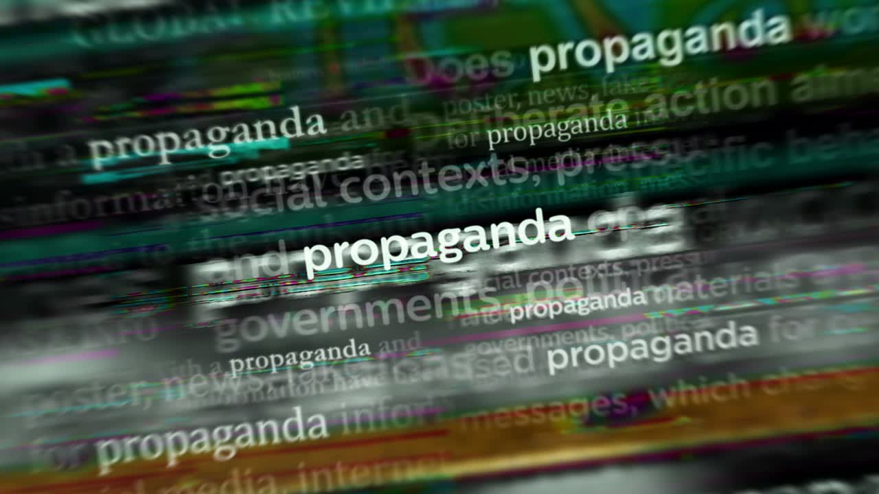 Headline news titles media with propaganda seamless looped