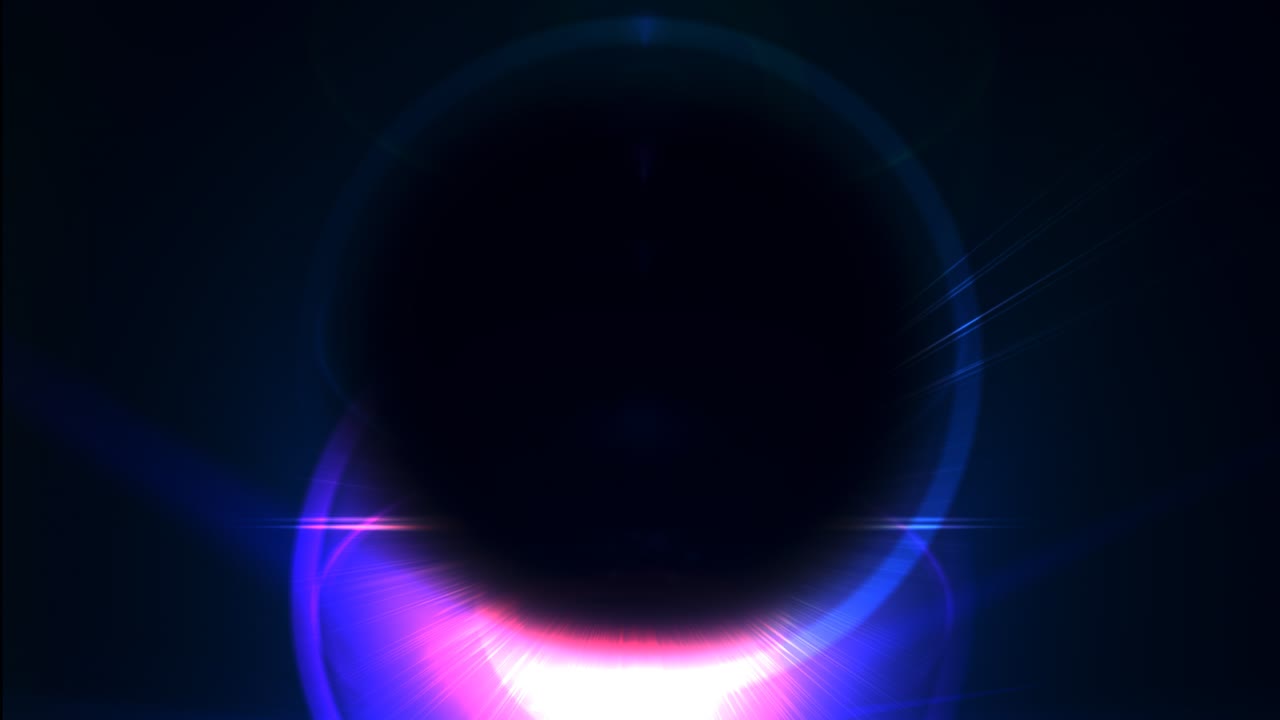 un agujero negro abstracto rodeado de luz brillante y cambiante.