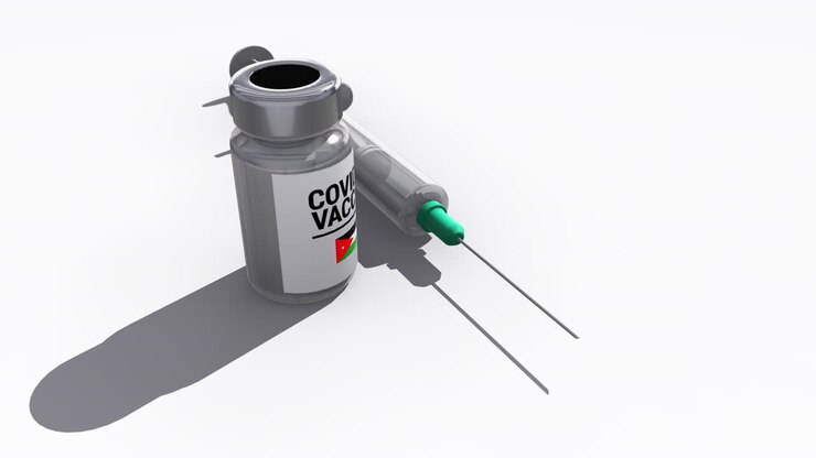 Syringe and Covid-19 Vaccine Bottle Jordan