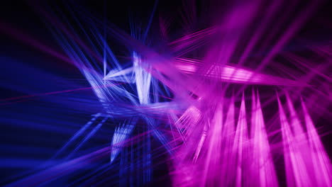 fondo de líneas de neón brillantes abstractas, renderización en 3d.
