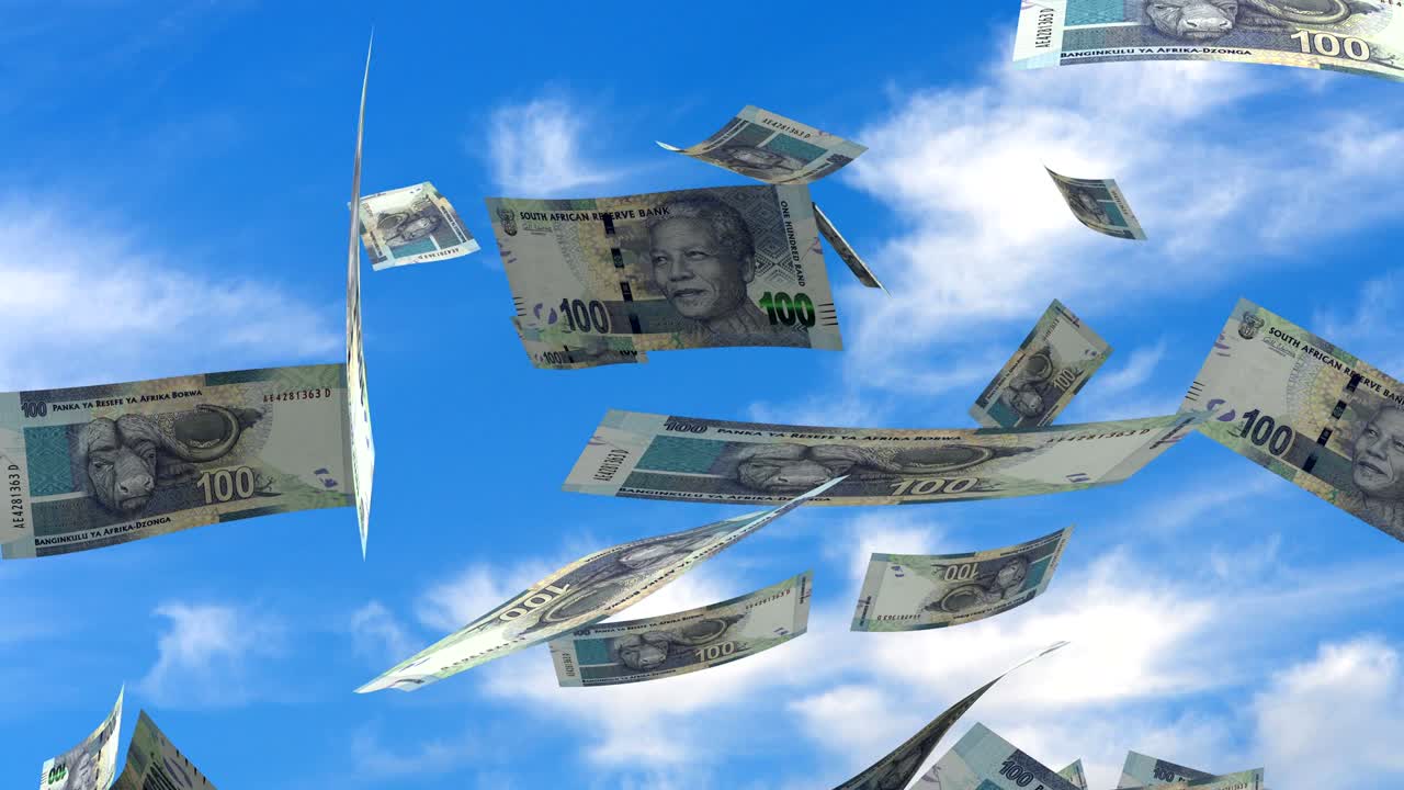 떨어지는 남아프리카 랜드