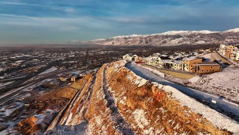 aerial - ridge north residential sector, north salt lake, utah, spinning shot