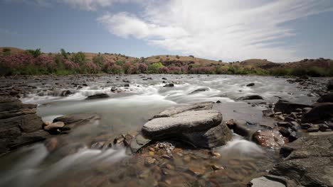 long exposure timelapse of a beautiful river in morocco, boulaouane