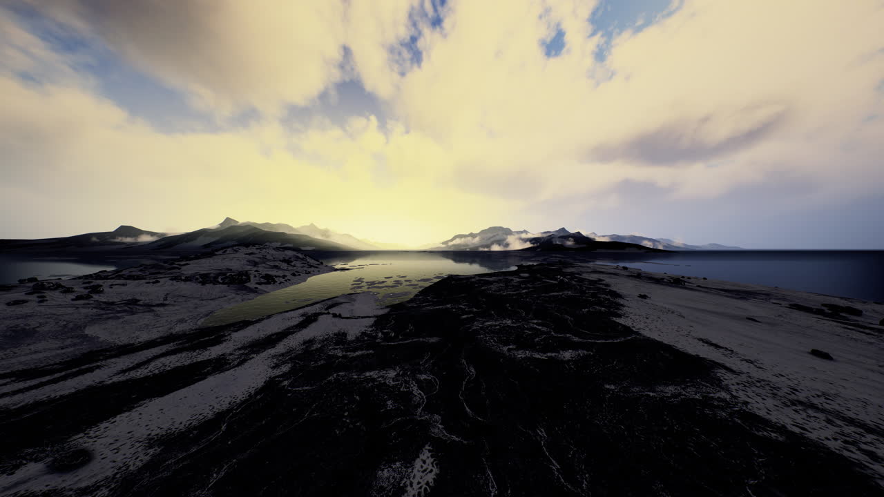 una vista pacífica y tranquila de los fiordos de noruega