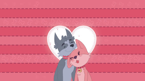 An-animation-of-Hand-drawn-dog-couple-background