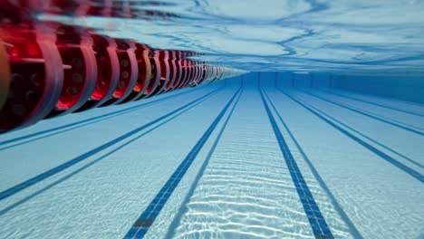 olympic swimming pool under water background.