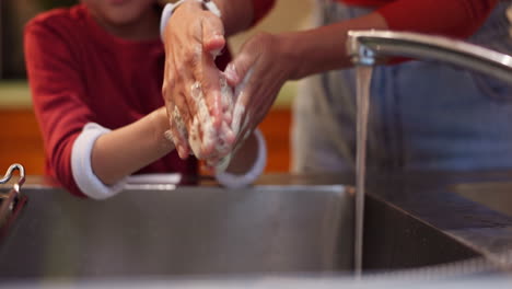 washing hands