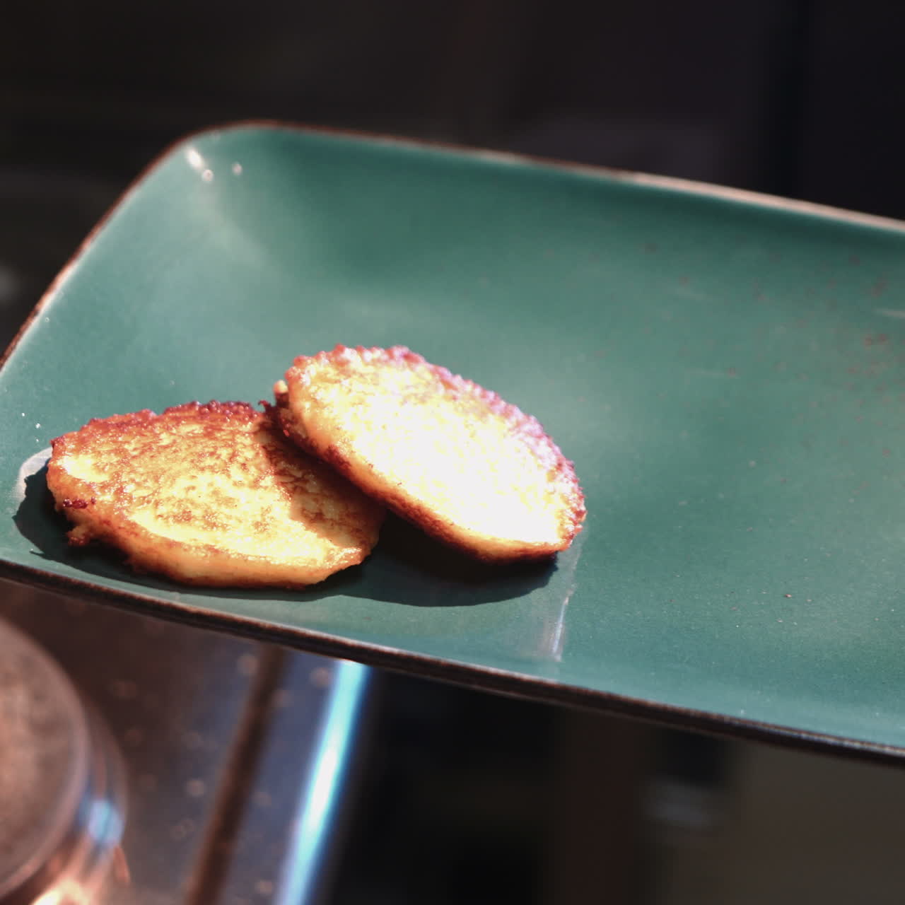 National cuisine. Potato pancakes. Vegetable pancakes. Sqare video