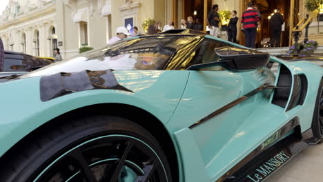 mint green ford mansory supercar at an event