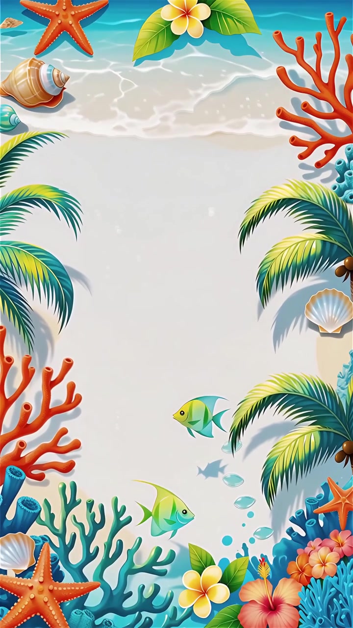 Tropical Summer Background Animation 4K
