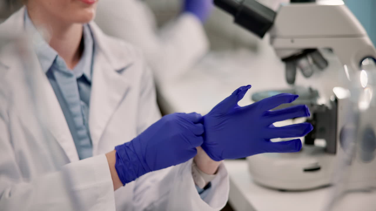 Scientist preparing for experiment in lab