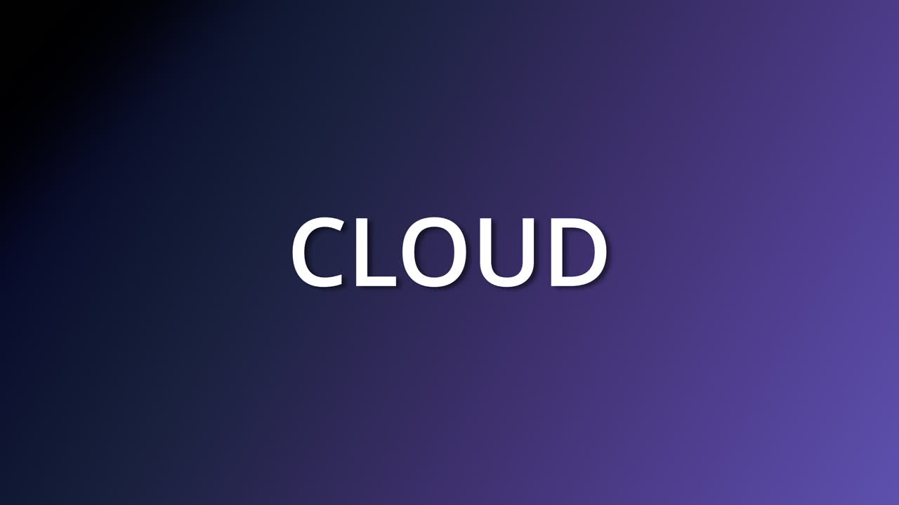 Dynamic cloud graphic motion design for digital media abstract environment creative viewpoint