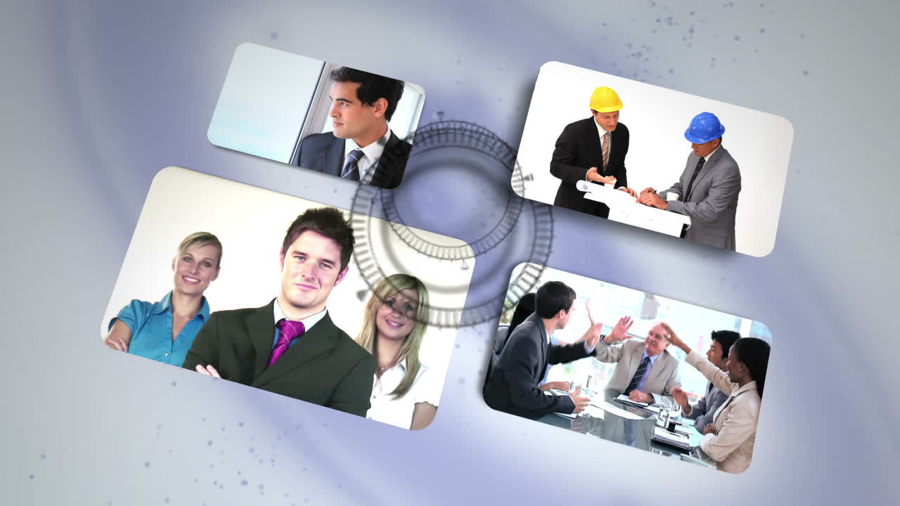 아키텍처 및 비즈니스 테마의 몬테이지